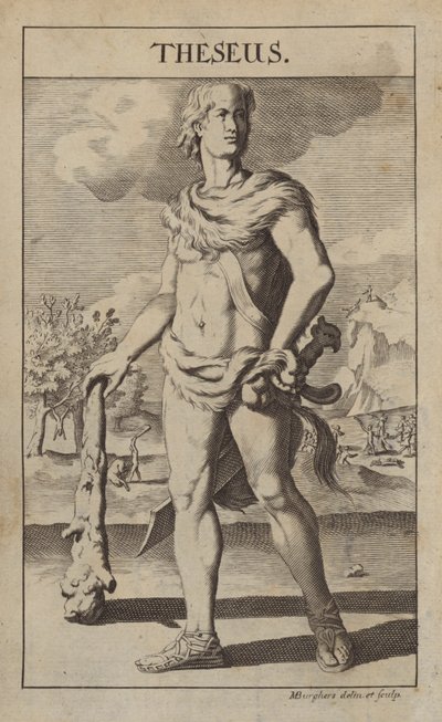Theseus, mytisk gresk helt og grunnlegger-konge av Athen av Michael Burghers
