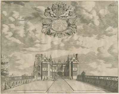 Trentham Hall: gravering, nd [1686] av Michael Burghers