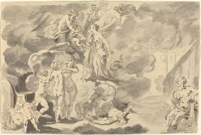 Phaetons død av Michael Burghers after Johann Liss