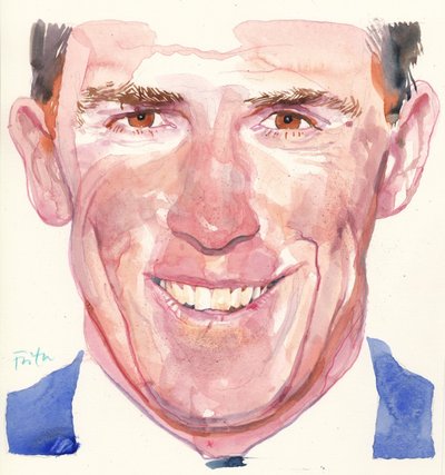 Rob Brydon (akvarell) av Michael Frith