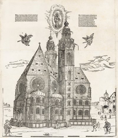 The New Church of the Beautiful Virgin i Regensburg av Michael Ostendorfer