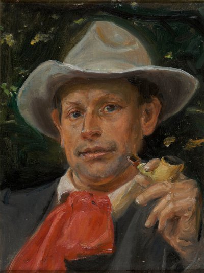 Portrett av Martin Andersen Nexø av Michael Peter Ancher