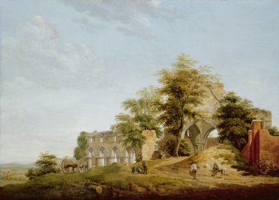 Ruinene av Buildwas Abbey, 1770 av Michael Rooker