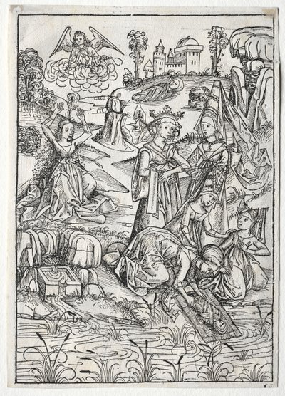 Der Schatzbehalter: Moses funnet av Faraos datter (rekto) av Michael Wolgemut