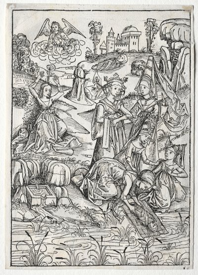 Der Schatz Behalten: Moses funnet av Faraos datter recto, 1491. av Michael Wolgemut
