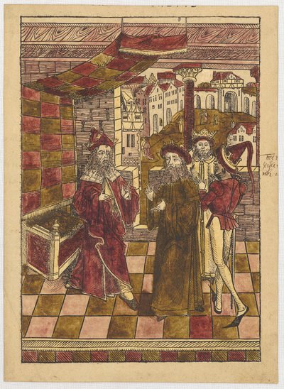 Die Heiligen Drei Könige vor Herodes av Michael Wolgemut