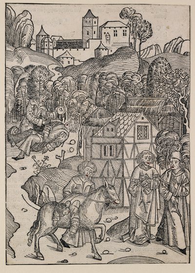 Den andre delen av lignelsen om den barmhjertige samaritan, c1491 av Michael Wolgemut