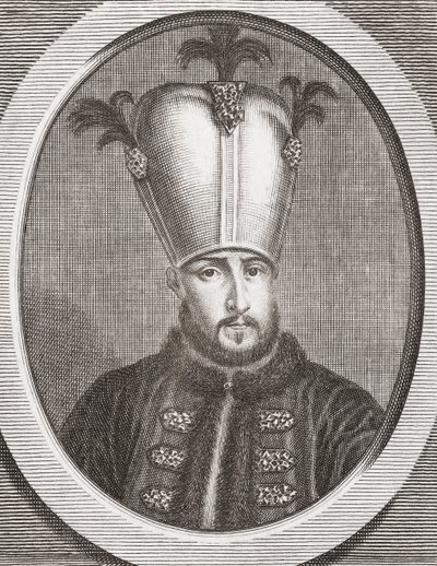 Ahmed III, sultan fra det osmanske riket av Michael van der Gucht