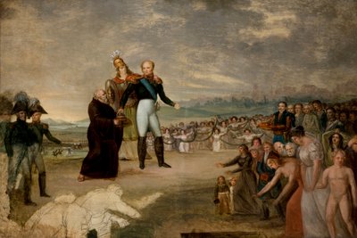 Alexander I kronet konge av Polen (olje på lerret) av Michal Stachowicz