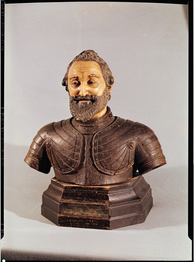 Byste av Henri IV (1553-1610) (voks og stein) av Michel Bourdin