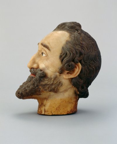 Portretthode av Henrik IV av Frankrike, ca. 1610 (voks) (se også 312106 og 312138) av Michel Bourdin
