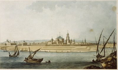 Tver (Russland). (fra 1931 til 1991 ble byen kalt Kalinin). Beskrivelse av den nyklassiske byen, slik den ble gjenoppbygd etter at den ble ødelagt av brann i 1763, samt aktivitetene på Volga, som grenser til byen. Verk av Michel Fr av Michel Francois Damam Demartrait
