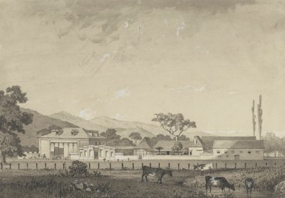 Bosted på Orange Grove Estate, Tacarigua av Michel Jean Cazabon