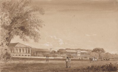 St. James Barracks av Michel Jean Cazabon
