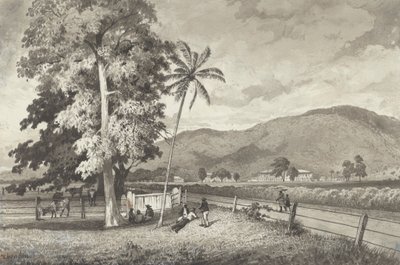 St. James' Barracks fra lekeplassen til modellskolen av Michel Jean Cazabon