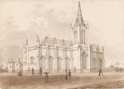 Trinity Church, Port of Spain av Michel Jean Cazabon