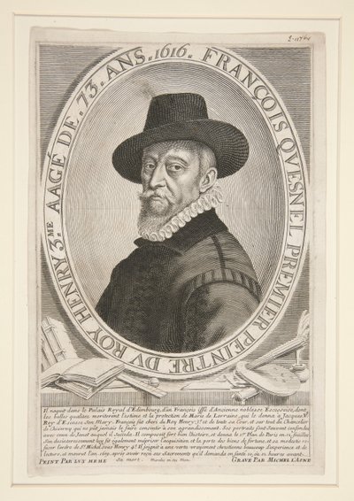 Francois Quesnel (1543-1619), i en alder av 73 av Michel Lasne