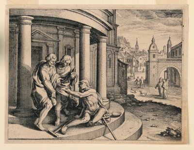 Peter og Johannes ved tempelet av Michel Lasne