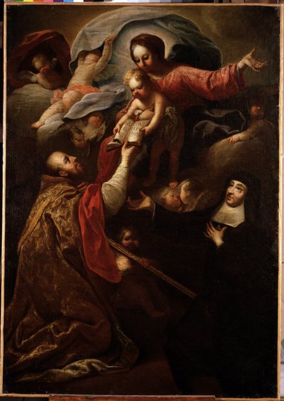 Jomfru og barn, Saint Francois de Salles og Saint Joan of Chantal (maleri) av Michel Serre