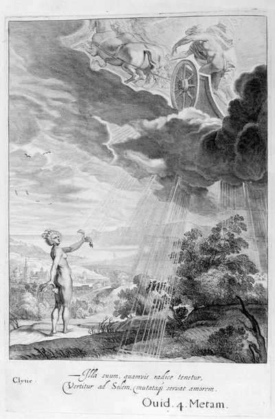 Clytie forvandlet til en solsikke, 1655 av Michel de Marolles