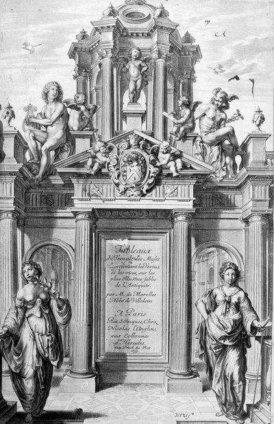 Frontispice av Tableaux du Temple des Muses, 1655. av Michel de Marolles