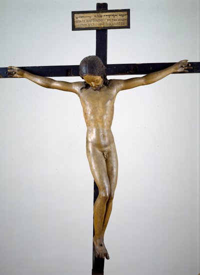 Krusifiks, ca. 1492-94 (polykromt tre) av Michelangelo Buonarroti