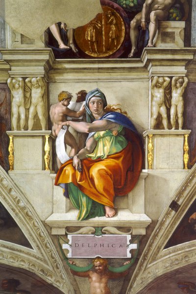 Delphic Sibyll av Michelangelo Buonarroti
