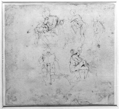 Figurstudie, ca. 1511 av Michelangelo Buonarroti