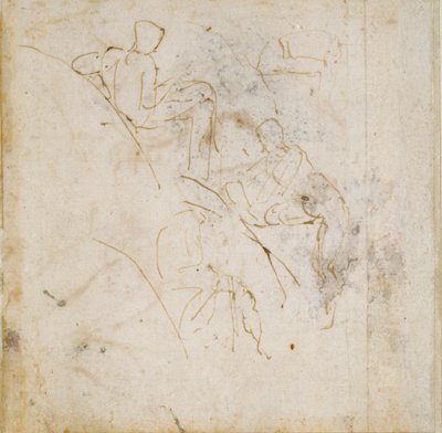 Fire figurstudier, c1490-1560 av Michelangelo Buonarroti