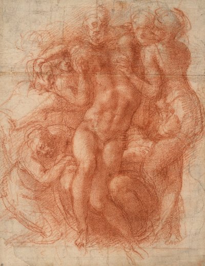 Klagesang, ca. 1530 (rødt kritt) av Michelangelo Buonarroti