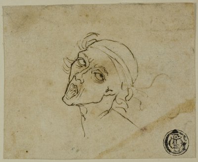 Mannlig hode av Michelangelo Buonarroti