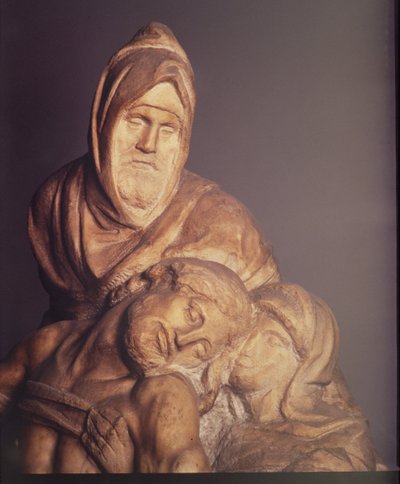 Pieta, 1553 marmordetalj av 120999 av Michelangelo Buonarroti