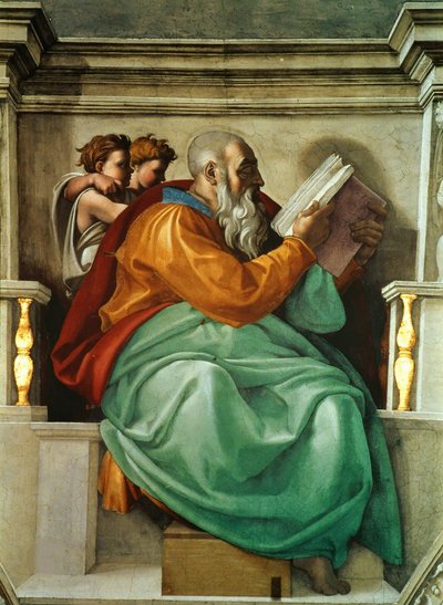 Profeter og sibyller: Tak i Sakarias sixtinske kapell i Vatikanet, 1508-1512. av Michelangelo Buonarroti