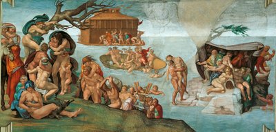 The Deluge sixtinske kapells tak i Vatikanet, 1508-1512. av Michelangelo Buonarroti