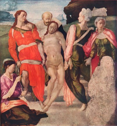 Entombment, c1500, 1911 av Michelangelo Buonarroti