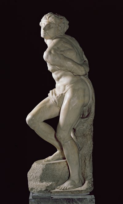 Den opprørske slaven, 1513-15 av Michelangelo Buonarroti