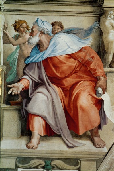 Det sixtinske kapell; takfresker etter restaurering (freske) av Michelangelo Buonarroti