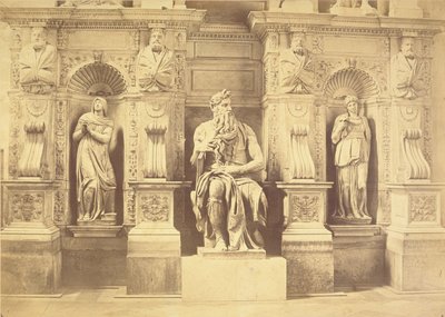 Graven til pave Julius II (1453-1513) detalj av Moses flankert av Leah og Rachel av Michelangelo Buonarroti