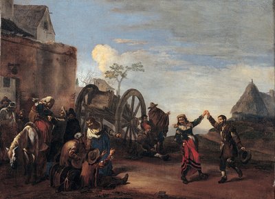 Bambocciata barnslighet, første tredjedel av 1600-tallet. av Michelangelo Cerquozzi