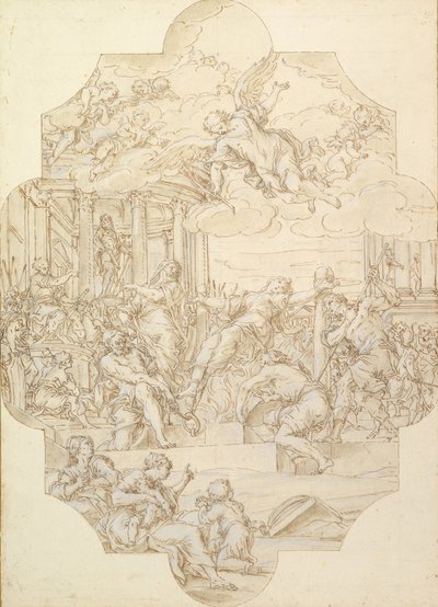 Martyrdommen til Saint Anastasia, 1721. av Michelangelo Cerruti