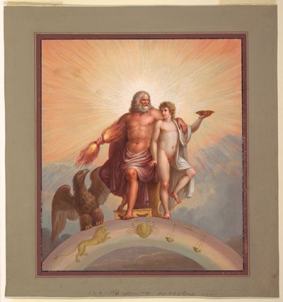 Zevs og Ganymedes av Michelangelo Maestri
