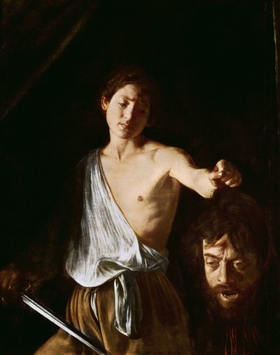 David med hodet til Goliat, 1606 (for detaljer se 100350) av Michelangelo Merisi Caravaggio