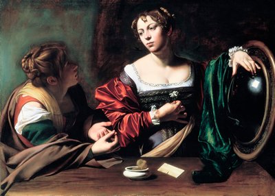 Marta og Maria Magdalena, ca. 1598 av Michelangelo Merisi Caravaggio