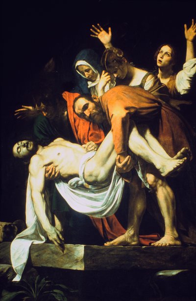 Nedleggingen i graven Deponeringen Gravleggingen, 1602-16044 av Michelangelo Merisi Caravaggio
