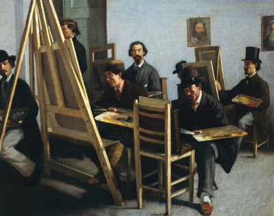 School of Painting, av Michele Cammarano, cirka 1865 av Michele Cammarano