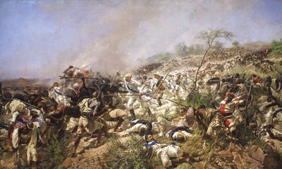 Slaget ved Dogali, 1896 av Michele Cammarano