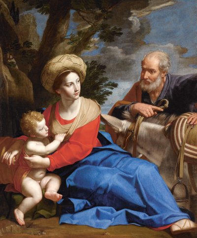 Resten på flukten til Egypt, ca. 1640. av Michele Desubleo