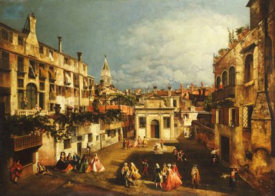 Campo San Gallo, Venezia, ca. 1740-tallet av Michele Marieschi