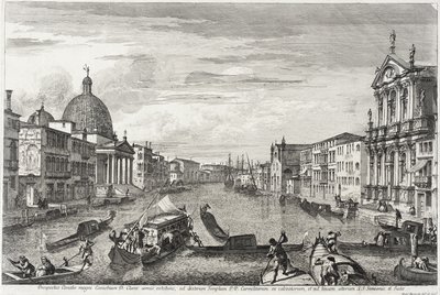 Canal Grande Mellom San Simone Piccolo og Santa Chiara, ca. 1740-41 av Michele Marieschi