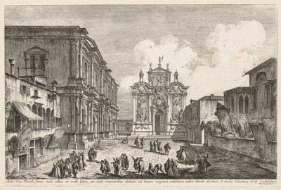 Utsikt over Venezia: Campo S. Rocco av Michele Marieschi